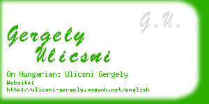 gergely ulicsni business card